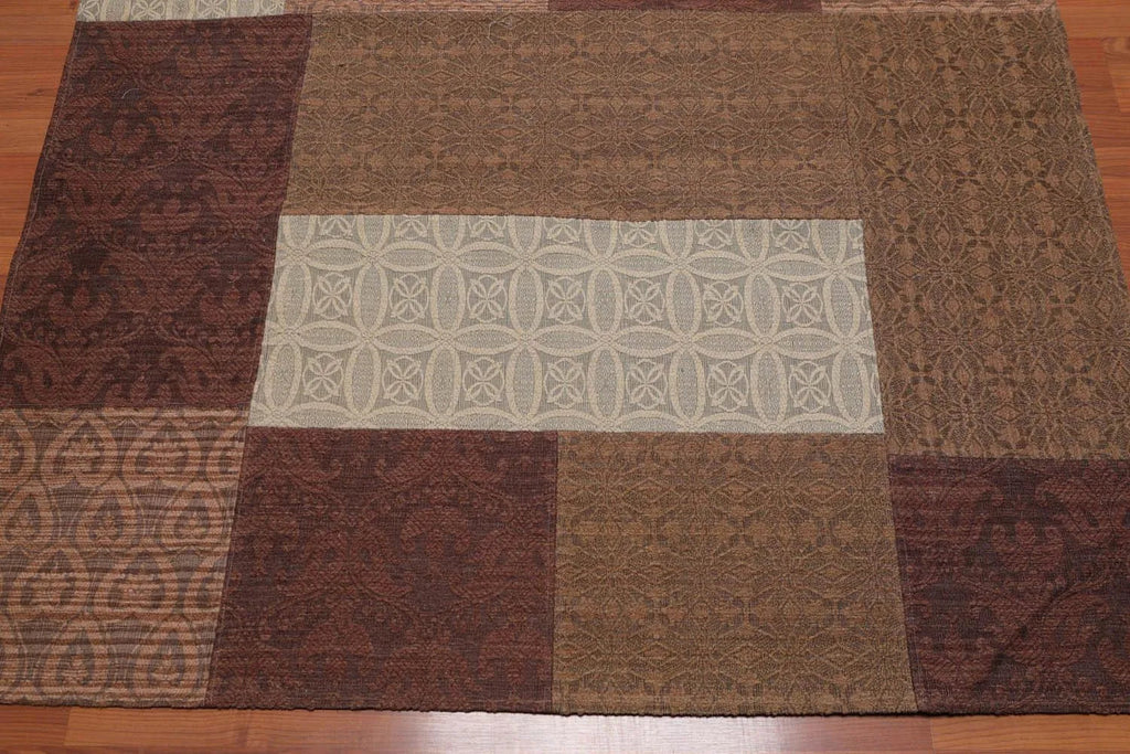 5'x7' Handmade Polypropylene  Oriental Area Rug Brown, Beige Color