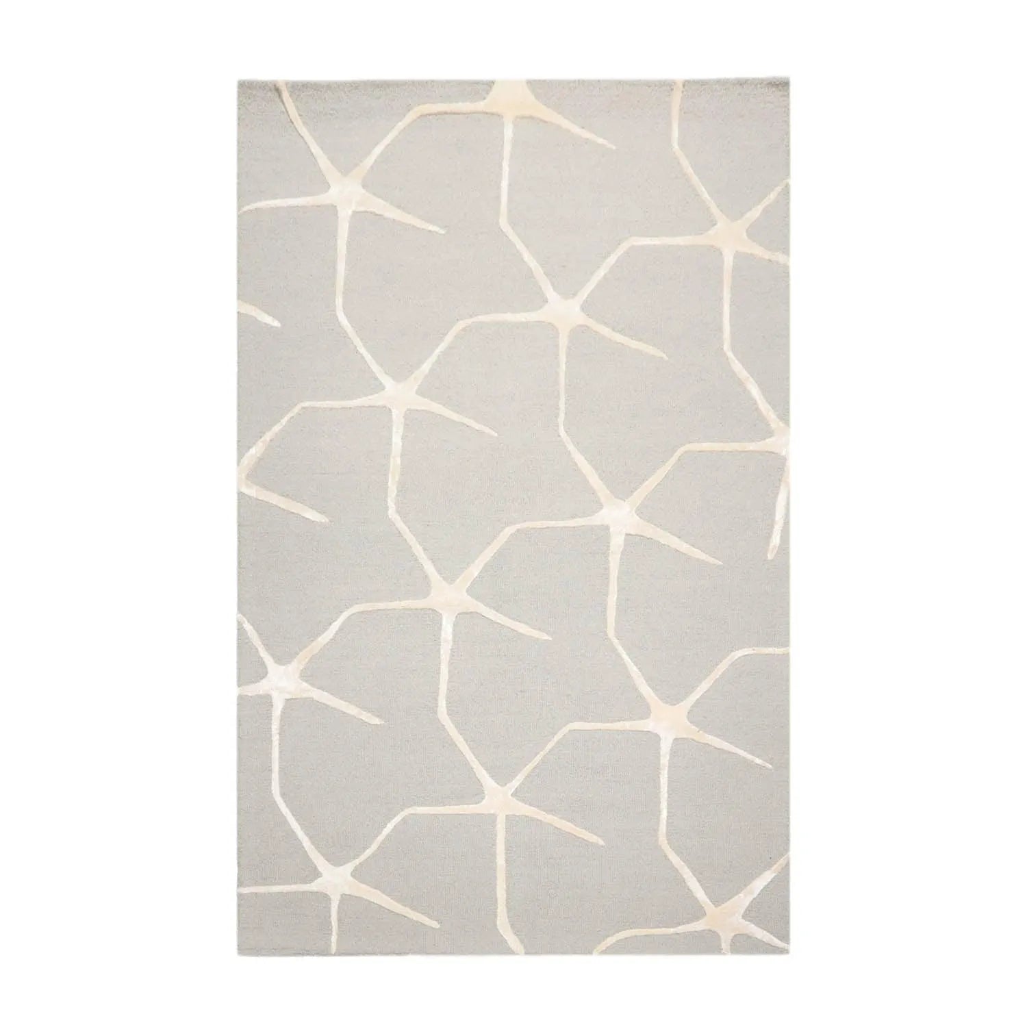 5' x8' Hand Tufted Hand Made 100% Wool Designer Modern & Contemporary  Oriental Area Rug Gray,Ivory Color