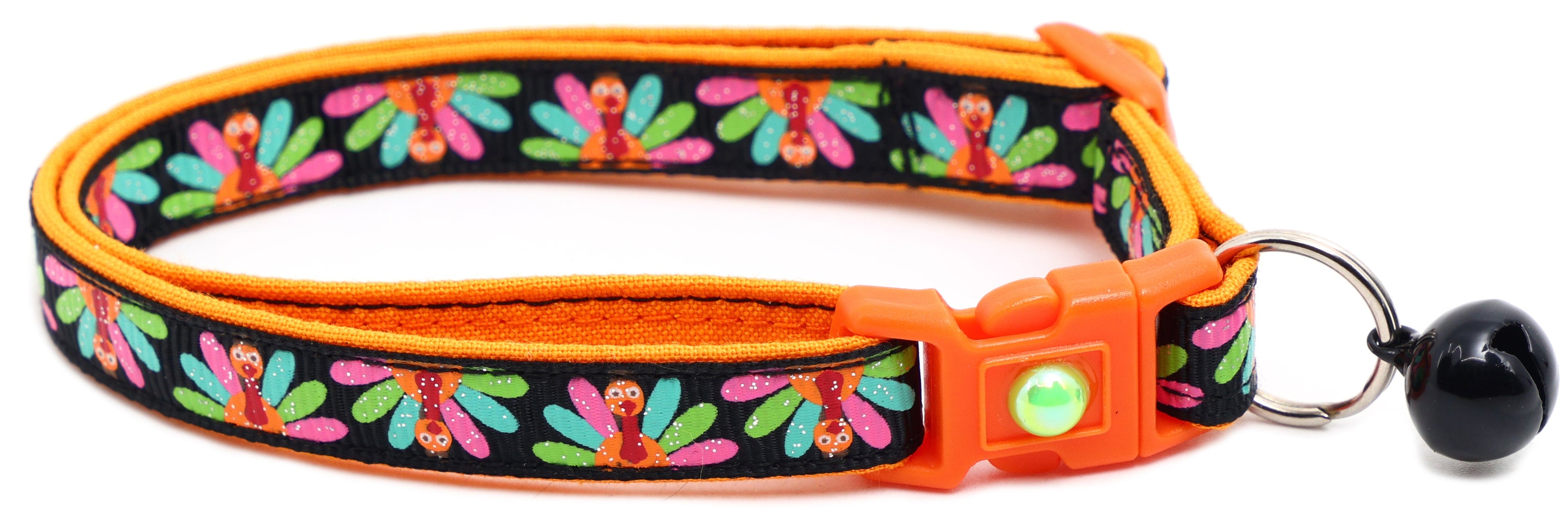 Colorful Turkeys Breakaway Cat Collar